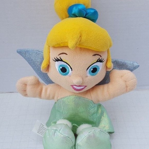 Disney Land World Disneyland Baby Doll Tinkerbell Peter Pan Plush Snuggle 11" - Picture 1 of 8